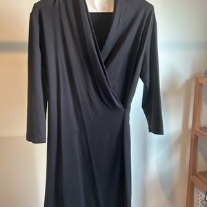 Classic Black Wrap Dress